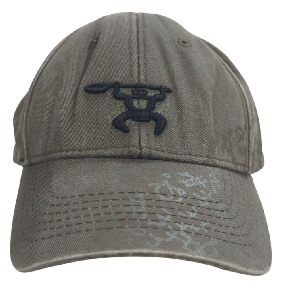 Hawaiian Headwear Maui Baseball Cap Olive Green Tribal Print Strapback Hat